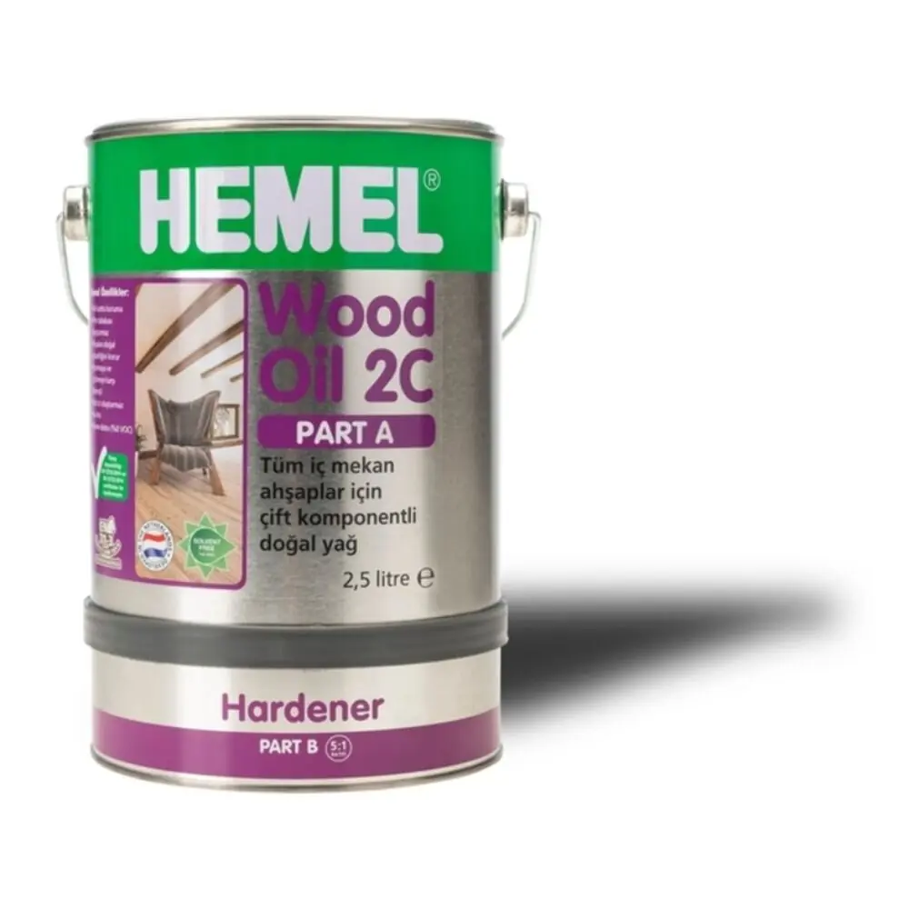 Hemel Wood Oil 2C - Çift Komponentli Parke ve Mobilya Ahşap Yağı