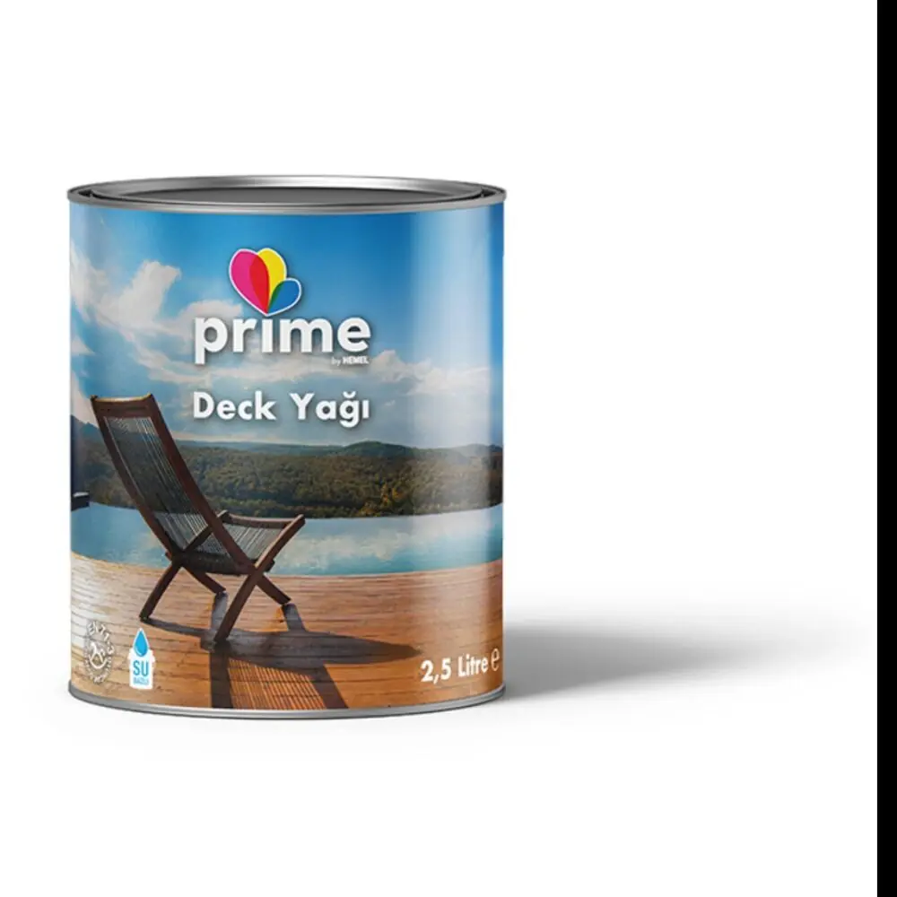 Prime Deck Yağı - Su Bazlı Deck ve Bahçe Mobilyası Ahşap Renklendirici Yağ